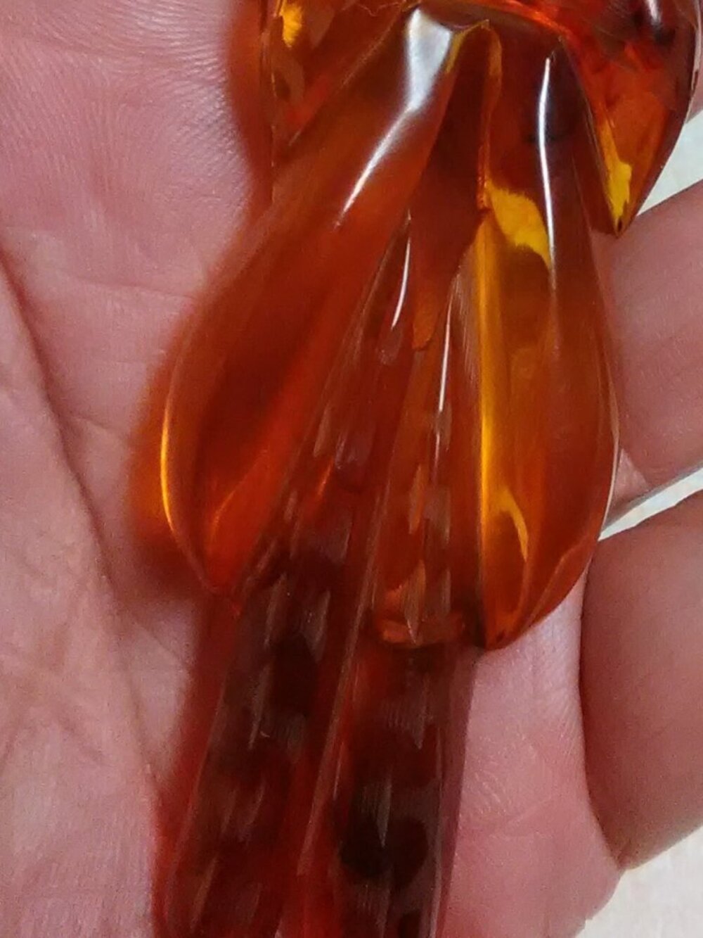 Vintage / antique Bakelite pin / brooch - large 3" - TESTED 1930's 1940's 1950's - Picture 8 of 8
